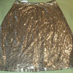 Gold glitter skirt